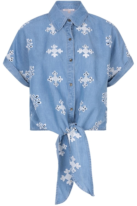 EsQualo blouse knot chambray